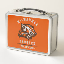 Moderne Vintage Milwaukee Badgers Établis Orange