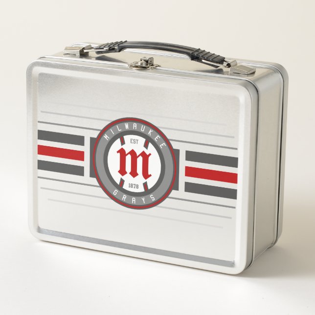 Lunch Box Moderne Vintage Milwaukee Grays  (Devant)