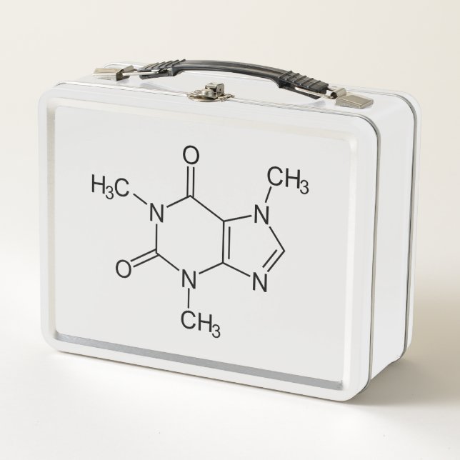 Lunch Box Molécule de caféine Chimie Café Atomes (Devant)