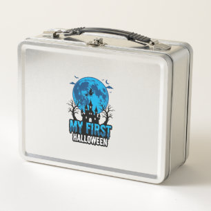 Lunch Box Mon premier Halloween Vintage Château Hanté Bébé S