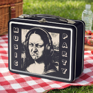 Lunch Box Mona Lisa Bass Face Amusants Amateurs de Musique D
