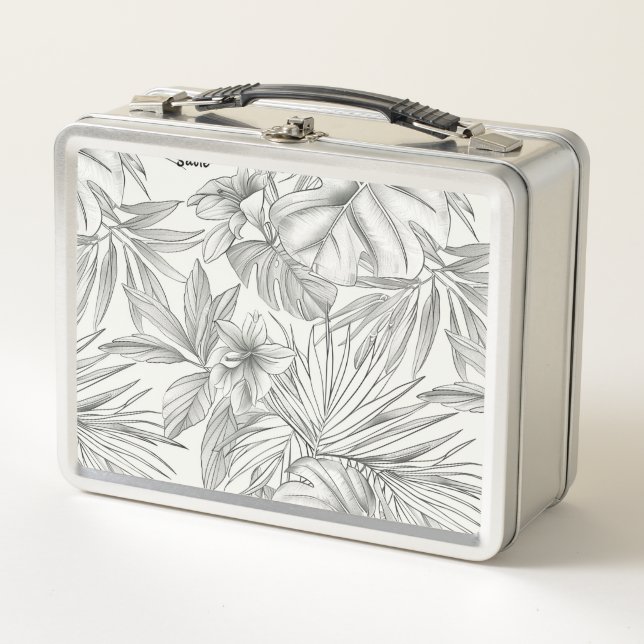 Lunch Box Monochrome tropical (Devant)