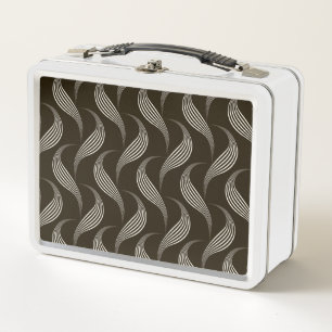 Lunch Box Monochrome Vintage : Ornement géométrique sans joi