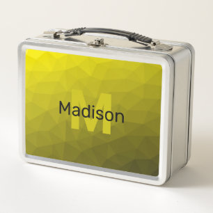 Lunch Box Monogramme à motif géométrique en maille ombré fon