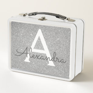 Lunch Box Monogramme argenté de luxe de parties