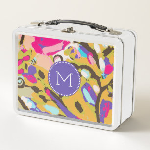 Lunch Box Monogramme Boho rose I floral