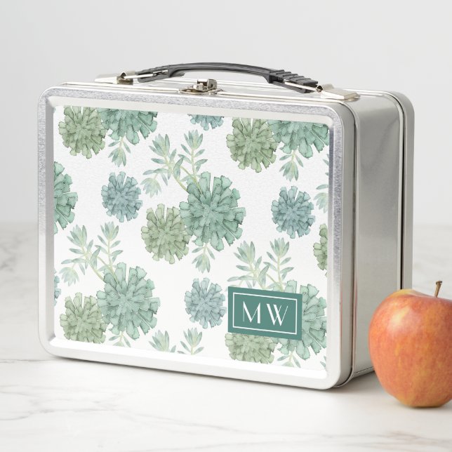 Lunch Box Monogramme | Bonheur des Plantes | Motif réussi (En situation)