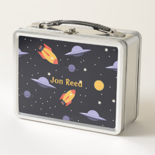 Lunch Box Monogramme de l'espace externe rétro