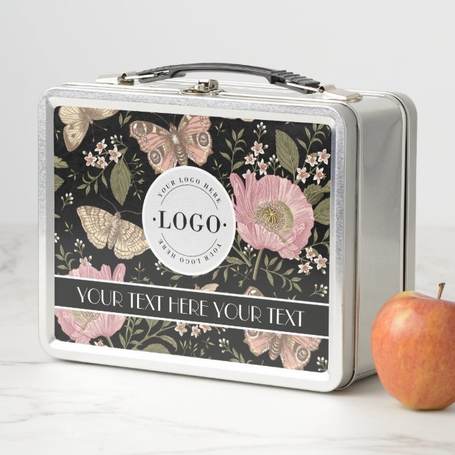 Lunch Box Monogramme floral botanique de fleur sauvage à la  (En situation)