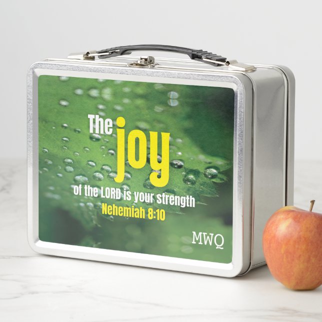 Lunch Box Monogramme JOIE DU SEIGNEUR Inspirant Chrétien (En situation)
