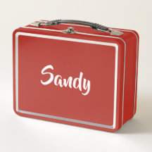 Monogramme nom moderne rouge blanc,