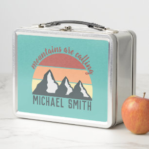 Lunch Box Montagnes pastel vintage appellent monogramme ciel