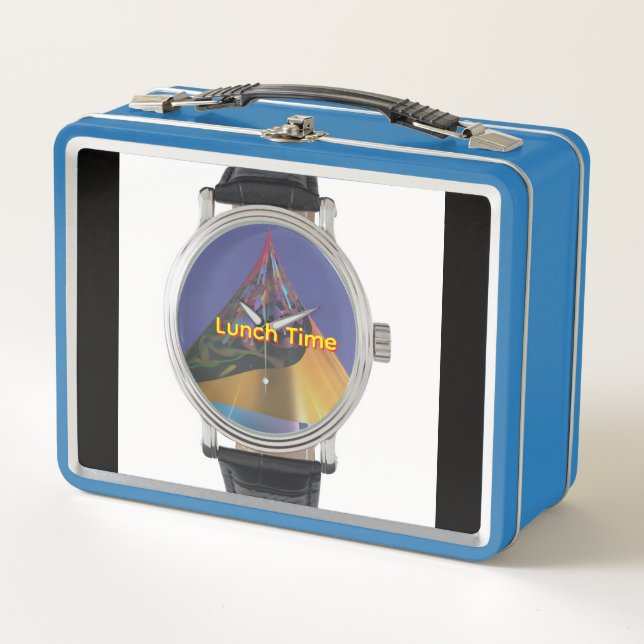 Lunch Box Montre de poignet Bleu  (Devant)
