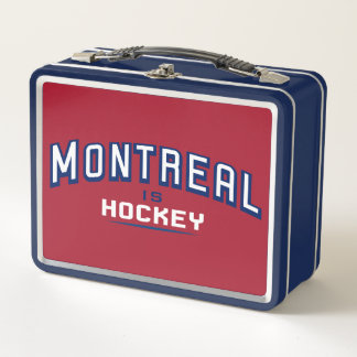 Lunch Box Montréal est Hockey - Boîte à lunch rouge et bleu
