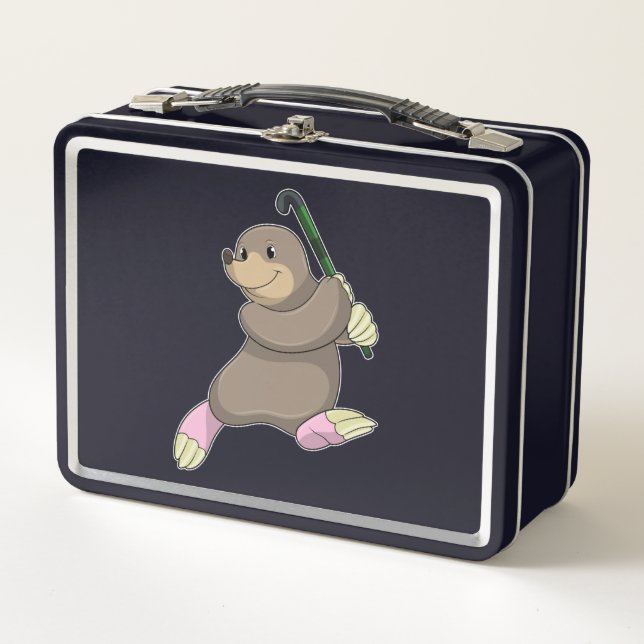 Lunch Box Moon au hockey avec chauve-souris de hockey (Devant)