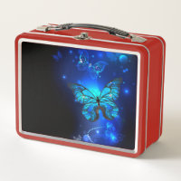 Morpho Butterfly in the Dark Background
