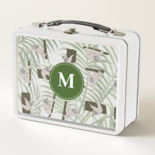 Lunch Box Motif animal mignon en forêt sauvage Monogramme