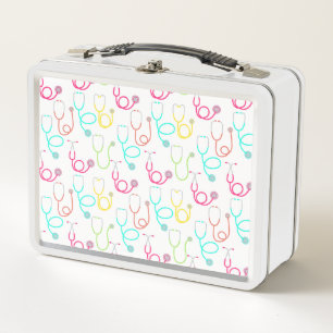 Lunch Box Motif au néon de stéthoscope