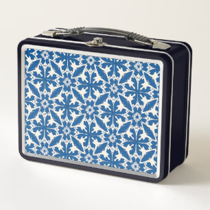 Lunch Box Motif Boho en Bleu – Élégant & Audacieux