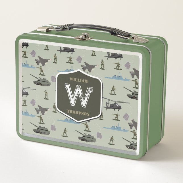Lunch Box Motif camouflage militaire vert de l'armée (Devant)
