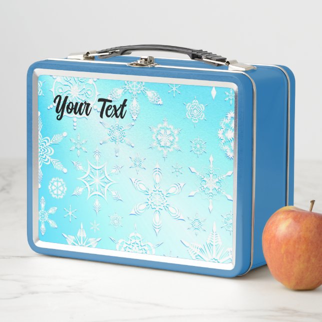Lunch Box Motif Crystal Snowflakes (En situation)