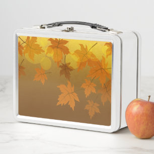 Lunch Box Motif d'automne avec feuilles d'érable en chute et