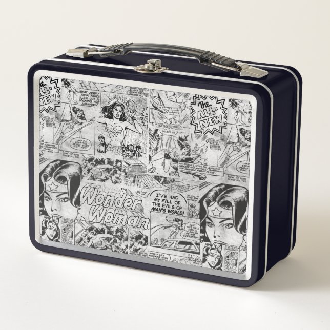 Lunch Box Motif de bande dessinée vintage de Wonder Woman (Devant)