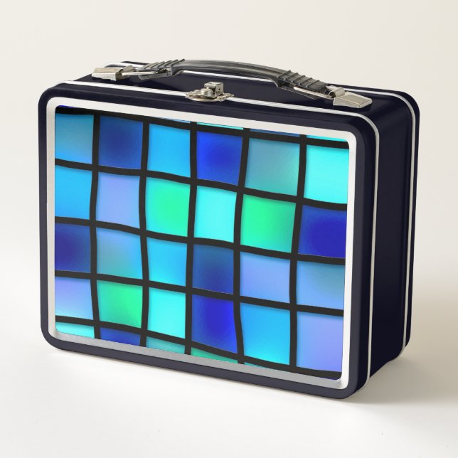 Lunch Box Motif de boîte bleue (Devant)