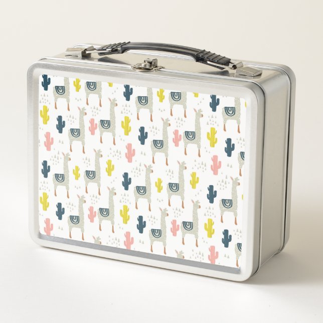 Lunch Box Motif de cactus et de lamas (Devant)