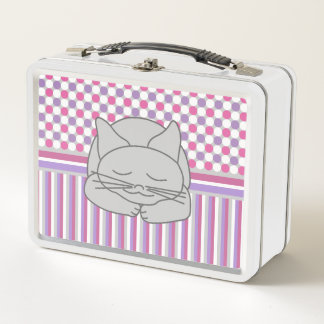 Lunch Box Motif de chat gris dormant