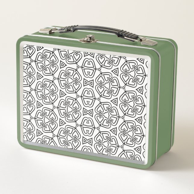 Lunch Box Motif de coeur simple (Devant)