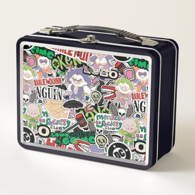 Lunch Box Motif de dessin animé de Super-Vilains de DC (Devant)