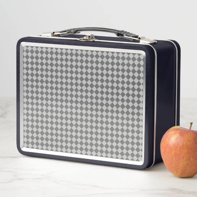 Lunch Box Motif de diamant combiné gris par STaylor (En situation)