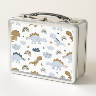 Lunch Box Motif de dinosaure arc-en-ciel mignon