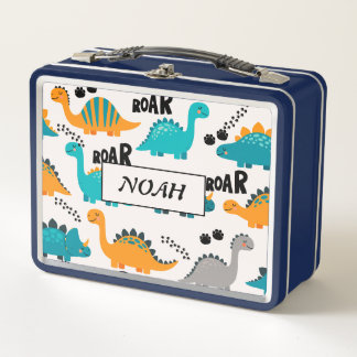 Lunch Box Motif de dinosaure mignon Monogramme personnalisé 
