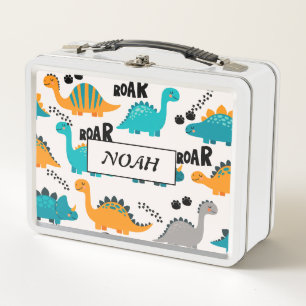 Lunch Box Motif de dinosaure mignon Monogramme personnalisé