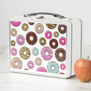 Lunch Box Motif De Donuts, Donuts Colorés, Saupoudrages
