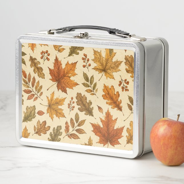 Lunch Box Motif de feuilles d'automne | Feuillage d'automne  (En situation)