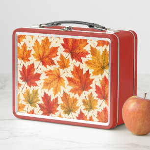 Lunch Box Motif de feuilles d'érable d'automne Feuille rou