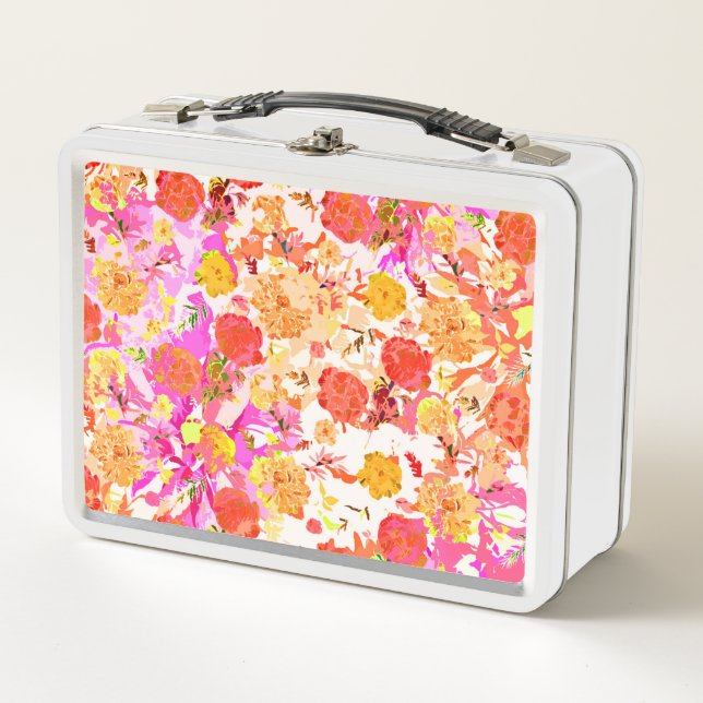 Lunch Box Motif de fleurs mignonnes pour filles (Devant)