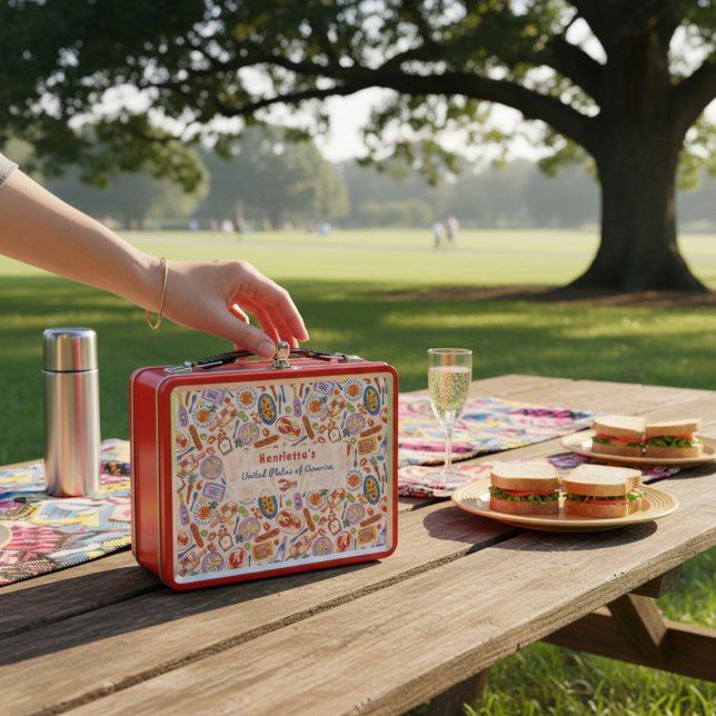 Lunch Box Motif de foodie dessiné à la main de manière fanta (Créateur téléchargé)