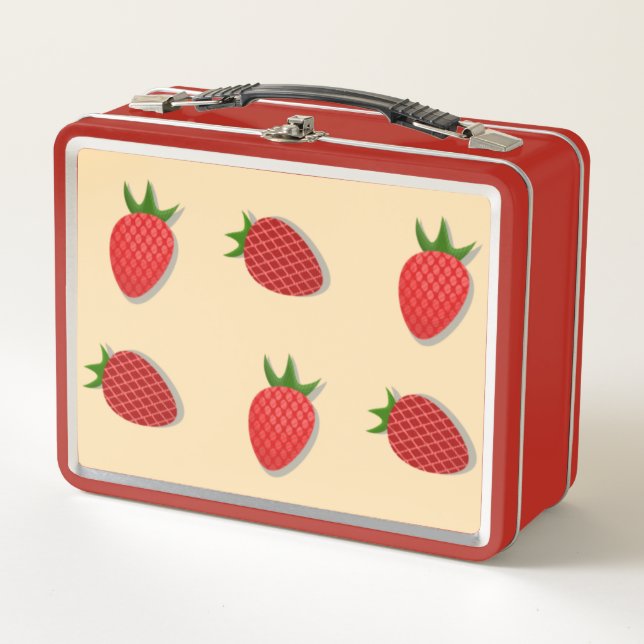 Lunch Box Motif de fraises pour les fruits à l'été bonnes vi (Devant)