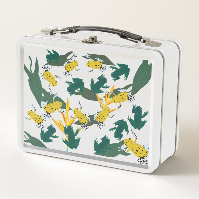 Lunch Box Motif de grenouilles jaunes vertes (Devant)