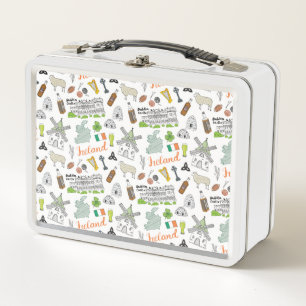 Lunch Box Motif de griffonnage de croquis de l'Irlande