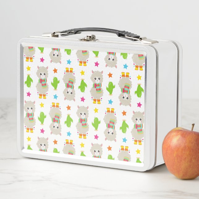 Lunch Box Motif De Llamas, Cute Llamas, Alpacas, Cactus (En situation)