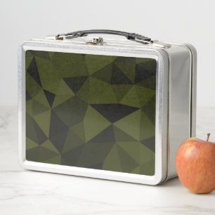 Lunch Box Motif de maillage géométrique noir foncé de l'armé