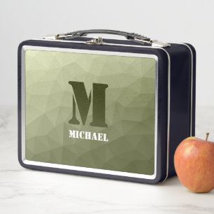 Lunch Box Motif de maille géométrique vert clair de l'armée