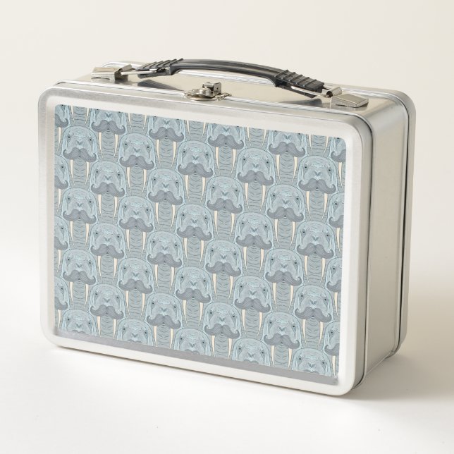 Lunch Box Motif de moustache de morse (Devant)