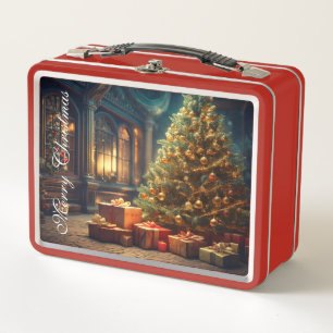 Lunch Box Motif de Noël avec des cadeaux sous le sapin de No