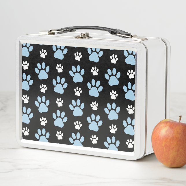 Lunch Box Motif De Pailles, Paniers Bleus, Pailles De Chien, (En situation)